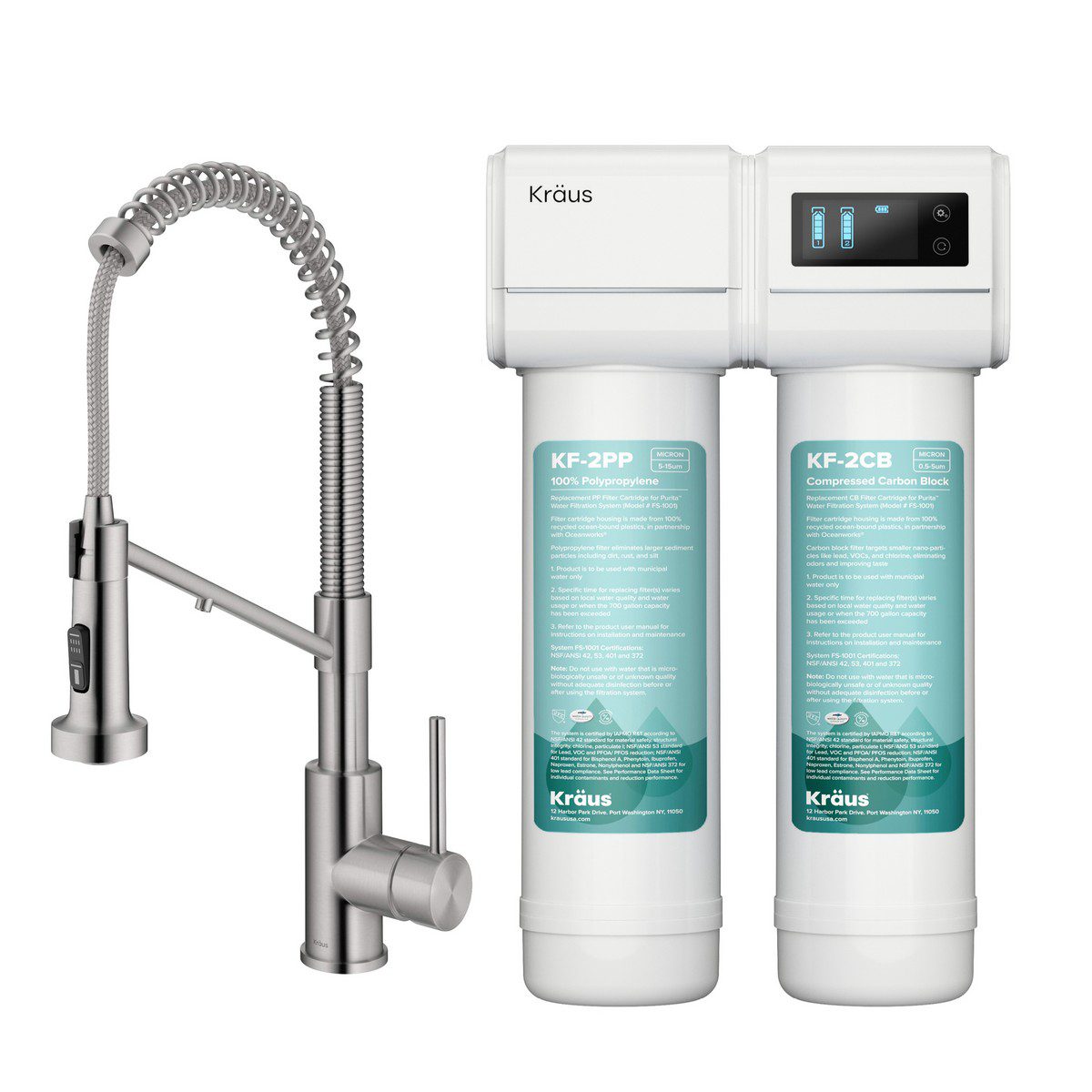 kitchen faucet with water filter built in