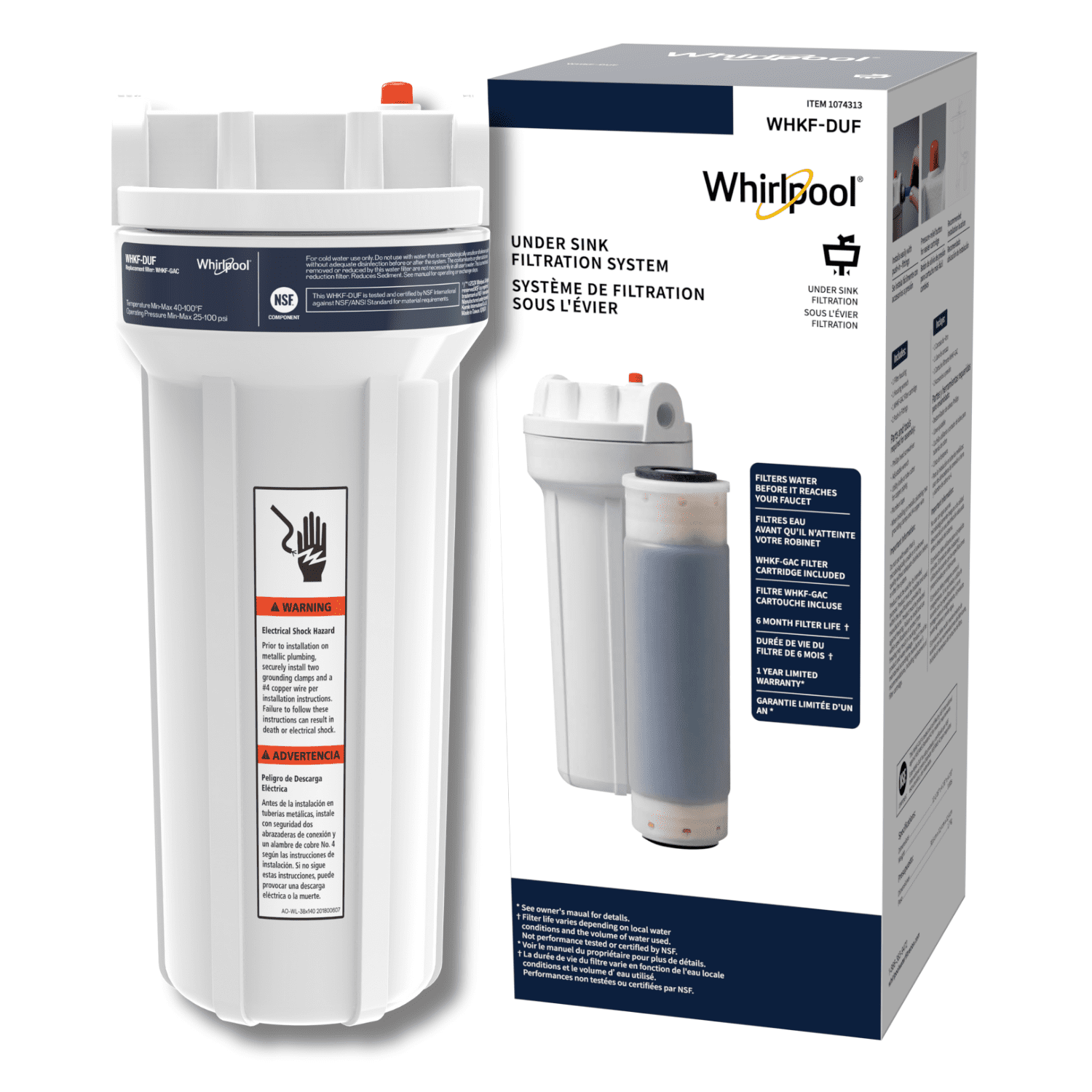 whirlpool under sink water filter system